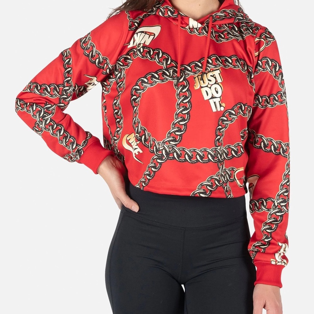 WOMENS NIKE ICON CLASH CROPPED HOODIE